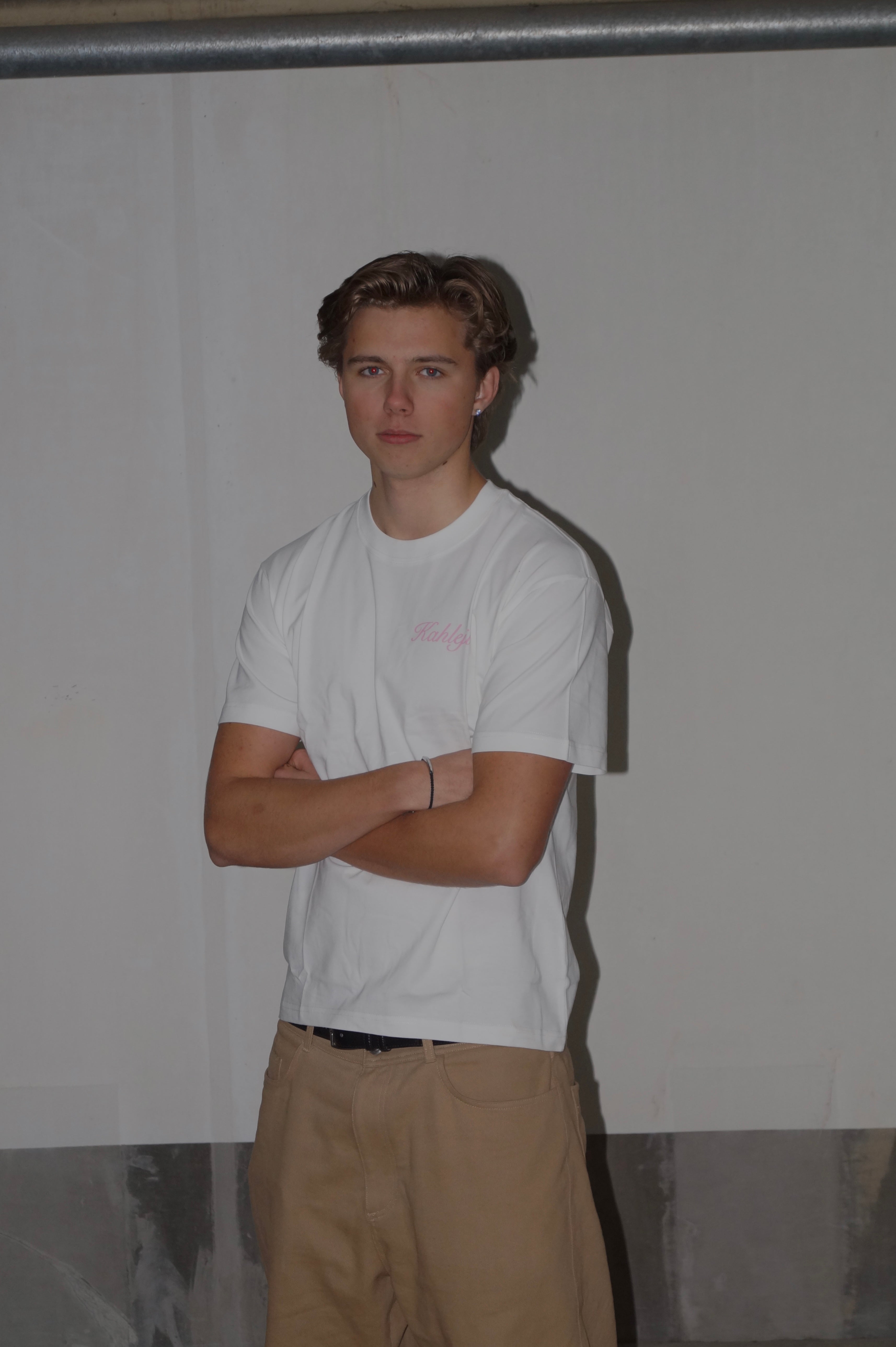 Kahleji Heavy Tee – White/Pink