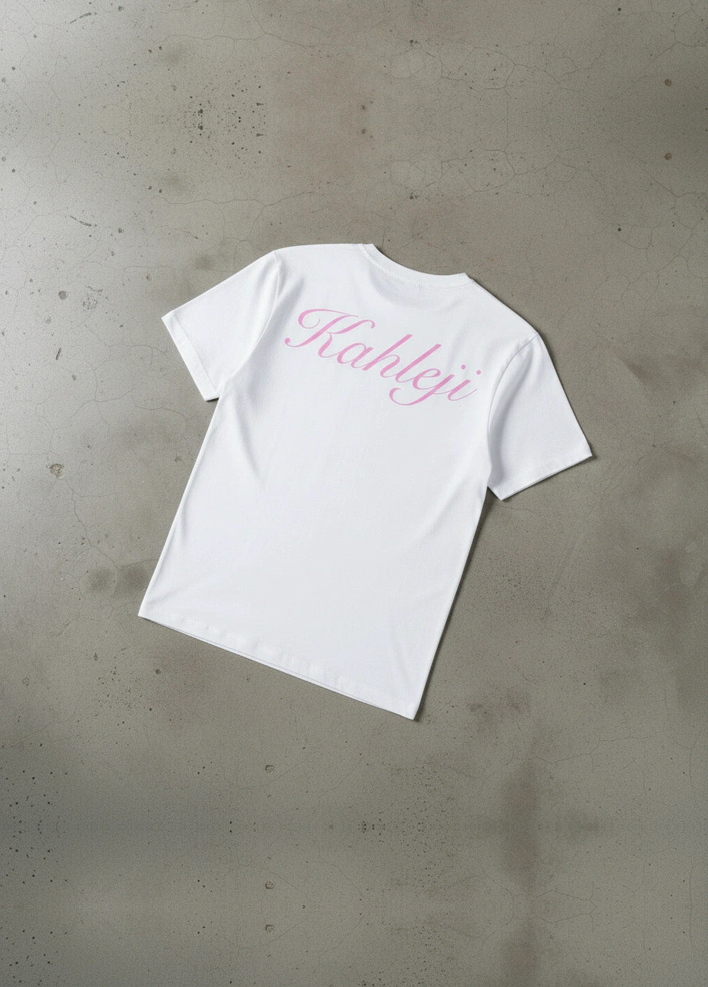 Kahleji Heavy Tee – White/Pink