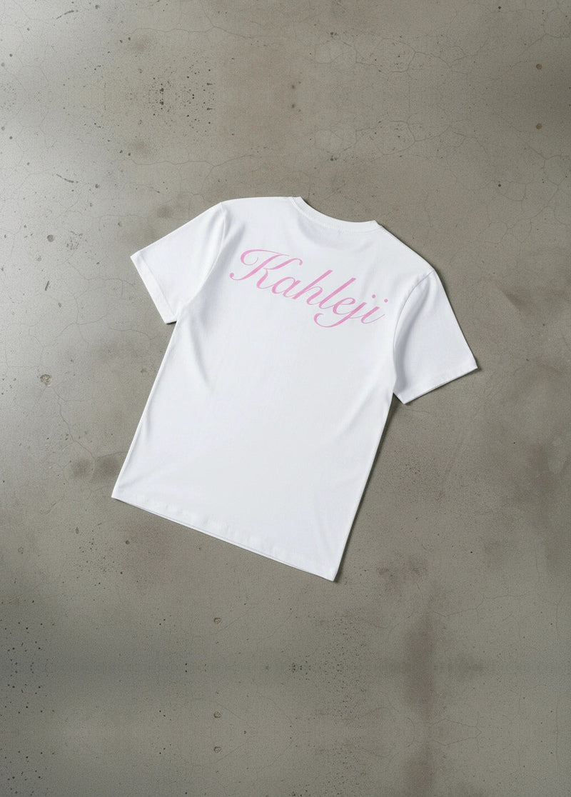 Kahleji Heavy Tee – White/Pink
