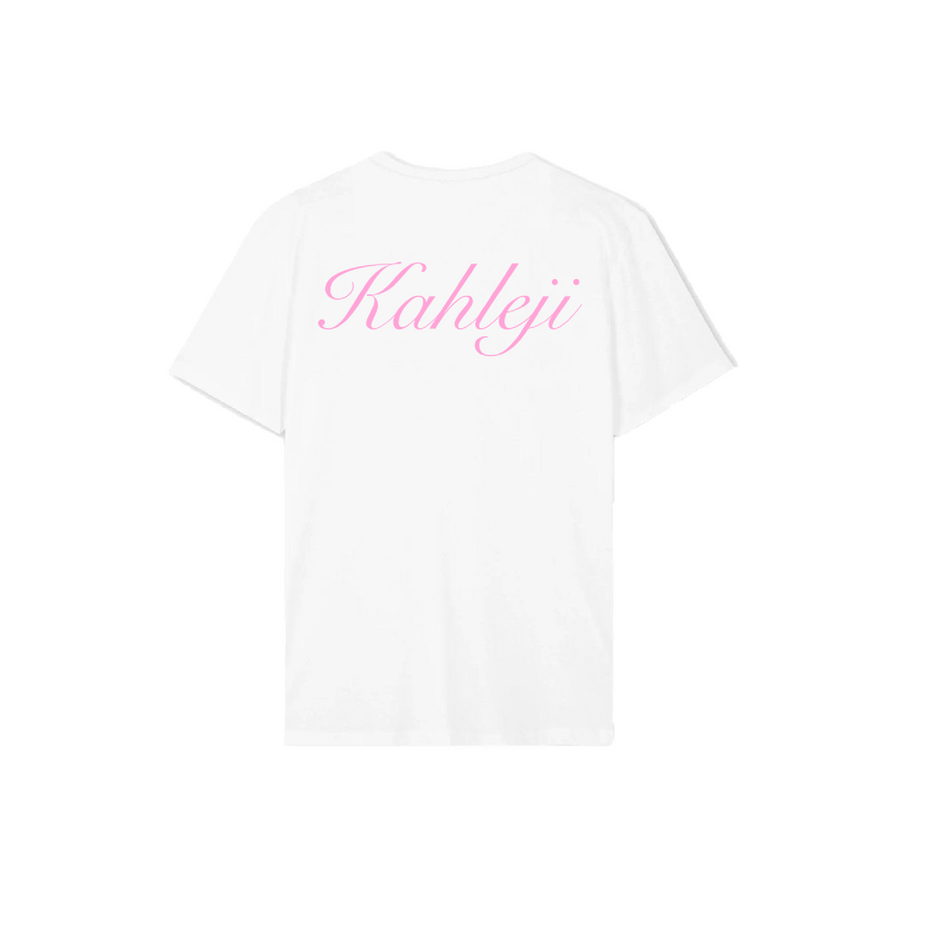Kahleji Heavy Tee – White/Pink