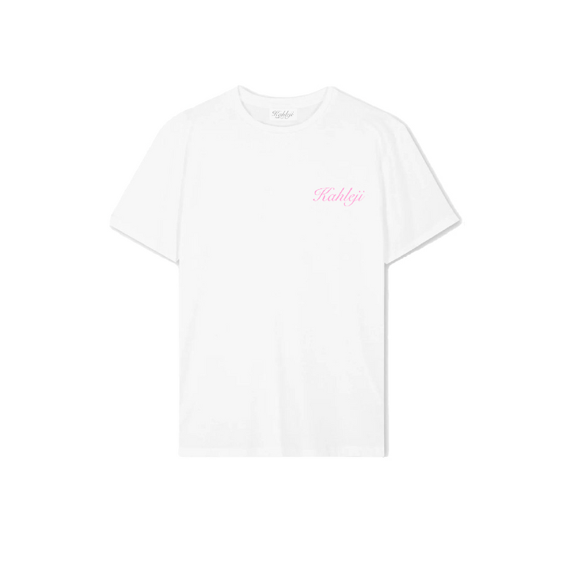 Kahleji Heavy Tee – White/Pink