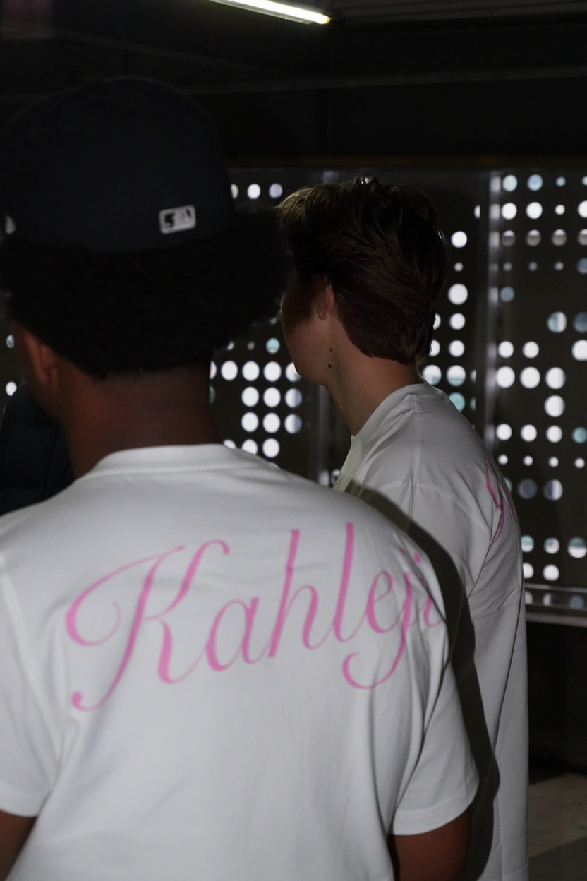 Kahleji Heavy Tee – White/Pink