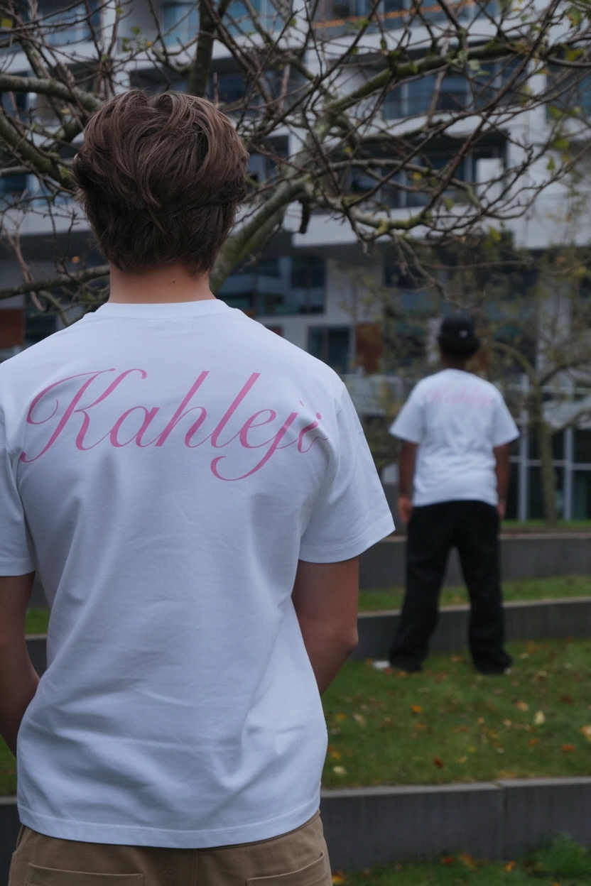 Kahleji Heavy Tee – White/Pink